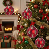 4PCS Set 4.7" Christmas Glass Ball Ornaments Holiday Decor for Xmas Tree Hanging Party Supplies FBA 30081146