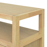 TREXM Bohemian Style Rattan Buffet Storage Cabinet with Solid Wood Frame, Sideboard with 3-position N715P290093N