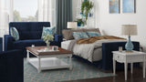PrimeNest NimbusFlow Upholstered Convertible Sofabed with Storage, Blue Microfiber B030P286520