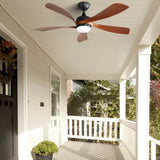 52 Inch Indoor Ceiling Fan With 3 Color Dimmable 5 ABS Blades Remote Control Reversible DC Motor W882P294923