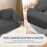 Spring Sofa with High-Quality Fabric, Pillows & Storage - Pocketed Springs, High-Density Foam, for B347P365350