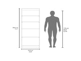 2-Door Bookcase with Upper Shelves B097P296881