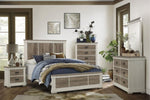 ZUN Beautiful White and Weathered Gray Transitional Style 1pc Dresser of 6 Drawers Antique Handles B011P183392