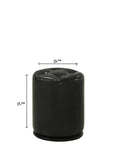 1pc Glam Contemporary Upholstered Round Swivel Vanity Stool Button Tufted Seat Black B2741P322610