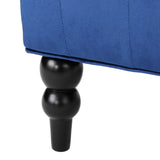 High-Back Velvet Club Chair, Upholstered Wingback Chair, Navy Blue 55038.00NVLTNBL