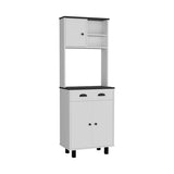 Salem Kitchen Pantry with 2 Cabinets, 2 Open Shelves, and Drawer B070P173183