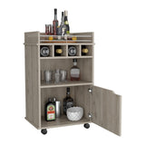 Phoenix Bar Cart with 2 Open Shelves 4 Cubbies and Cabinet B200P173180