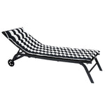 ZUN 2PCS Set Outdoor Lounge Chair Cushion Replacement Patio Funiture Seat Cushion Chaise Lounge W41983633