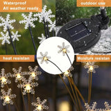 ZUN 8 Pack Solar Swaying Garden Lights with Snowflakes, Solar Landscape Pathway Stake lights, Outdoor 75162510