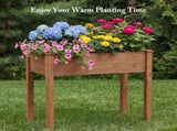 Bed - Cedar Planter with Non-Woven Liner, Bottom Drainage, 30-Inch Height, 48 x 24 x 30 in Sizes for 32387619