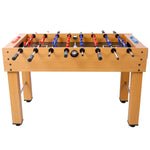 ZUN 54-Inch Hurricane Foosball Table for Family Game Rooms with Light Cherry Finish, Analog Scoring and W465P164161