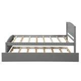 Twin size Platform Bed with Trundle, Gray WF194304AAE