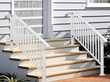 Outdoor 4 Level Iron Handrail Matte White 82162439