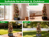 4 Adjustable Height Self-Watering Raised Planter Box with Trellis, Built-in 2L Water Reservoir PP 60198238