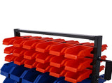 90 Parts Bin Shelving Storage Organizer with Locking Wheels for Shop Garage and Home 65143100
