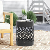 Outdoor Metal end Table -Large 73607.00BLK