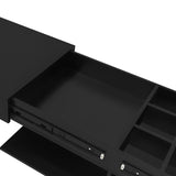 41.3''-76.7'' Extendable Coffee Table, Efficient Central Coffee Table with Multiple Storage 14901524