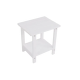 Wood Side Table, Minimalist Wood-Grain Imitation Wood Side Table for Pool Beach Patio Lawn White 52994360