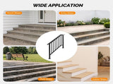 Handrails for Outdoor Steps Fits 3 to 4 Steps 16753549