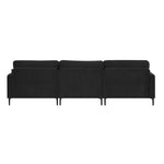 ZUN [New] 103.5*59" Modern L-shaped Sectional Sofa, 4-seat Velvet Fabric Couch Set with 03006410