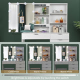 Particleboard Triamine Veneer 6 Pumps 2 Shelves Mirror Cabinet 3 Tone Light 10366103