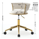 ZUN Office Chair Desk Chair Task Chair,Adjustable Swivel Chair on Wheels Rolling Stool Salon Stool W1521P178089