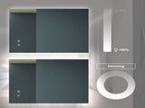36X28 inch Bathroom Led Classy Vanity Mirror with High Lumen,Dimmable Touch,Wall Switch Control, W1992P211074