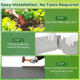 Galvanized Metal Landscape Edging Includes 6 Flexible Panels 30239382