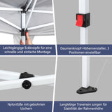 3 x 6m Four Windows Practical Waterproof Folding Tent White 92876910