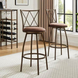 ZUN 2 Piece Bar Stools, Bar Chairs, Brown Bar Stools,Country Style Industrial,Easy to Assemble, with W2167P168730