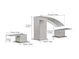 Bathroom Stainless Steels for Sink 3 Hole Brushed Nickel 8 inch Widespread Bathroom Sink W1932P353495