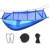 ZUN Camping Hammock, Portable Double Hammock with Net,600lbs Load 2 Persons Hammock w/Mosquito Net 50848858