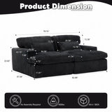 Double Chaise Lounge Chair Indoor,Oversized Upholstered Sleeper Cloud Couch,Deep Seat Luxury Sofa 92839899