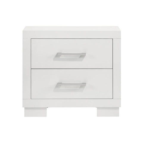 ZUN 2 Drawers MDF Nightstand in Cream White Finish B016P254531