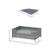 ZUN Dog Bed, Pet Bed, Pet Enclosures, Pet Outdoor Pet Patio Seasonal PE Wicker Pet 17357879