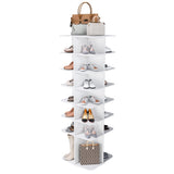 Rotating Shoe Rack Tower, 7-Tier Spinning Shoe Rack, Free Standing 360&deg Revolving Shoe Organizer, 84038263