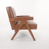 Hengming wooden leg leisure chair with handrails, cushions.uitable for living room, bedroom, study W212P156163