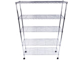 5-Layer Chrome Plated Iron Shelf with 1.5" Nylon Wheels 165*90*35 Chrome 36215778
