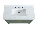 Fully Assembled 36'' Green Freestanding Single Sink Bathroom Vanity with Solid Wood Construction and W1826P308980