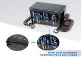 Rolling 3-Drawer Tool Chest Mechanic Seat with Foldable Side Trays, 350 lb Capacity 28941741