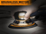 Electric 5mm Random Orbital Sander with Tool Case, Variable Speed Palm Sander with Brushless Motor, 82447359