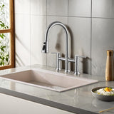 Kitchen Faucet with Pull Down Sprayer 3 Modes Stainless SteelPull Out Brushed Nickel Faucet for Bar W1217P298922