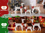 3-Piece Lighted Christmas Reindeer Family Set Outdoor Decorations, Weather Proof 2D Deer Family Set 16055892
