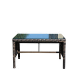 Outdoor patio Furniture 1 Coffee Table with clear tempered glass W20966895