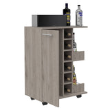 Tennessee Bar Cart, One Cabinet With Division, Six Cubbies For Liquor, Two Shelves B128P176146