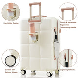 Luggage Sets 4 Piece, ABS Durable Suitcase with Travel Bag, Cup Holder, ABS Hard Shell Luggage with N726P296017R