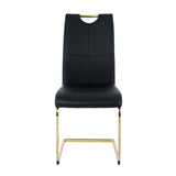 Modern Dining Chairs with Faux Leather Padded Seat Dining Living Room Chairs Upholstered Chair with W210127294