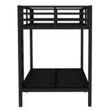 Metal Twin XL over Twin XL Bunk Bed for Teens and Adults,Space-Saving/Noise Reduced/No Box Spring W1580P309628