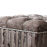 Light Purple and Antique Platinum Vanity Stool with Nailhead Trim B062P209001