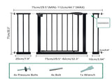 29.5-44.1" Wide Baby Gate for Stairs, Dog Gate Indoor for Doorways, No Drilling Pressure Mounted Pet 76387143